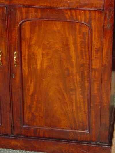 English Antique Victorian Mahogany Credenza Cabinet Server