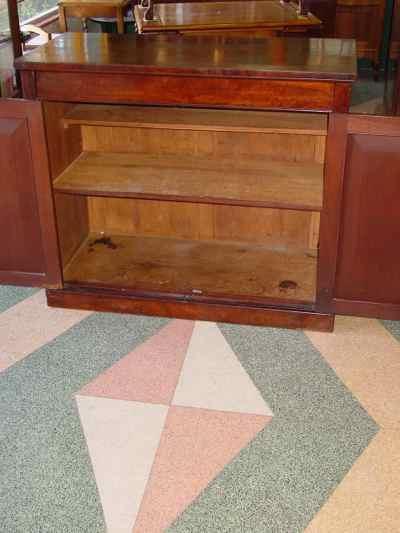 English Antique Victorian Mahogany Credenza Cabinet Server