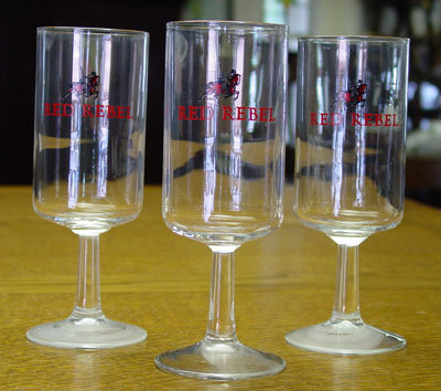 (3) Three = Red Rebel Advertising Glasses