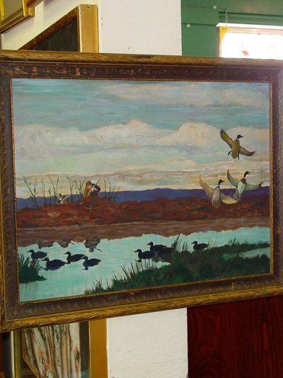 The Duck Hunt Original Oil On Board