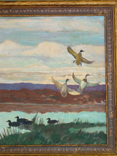 The Duck Hunt Original Oil On Board