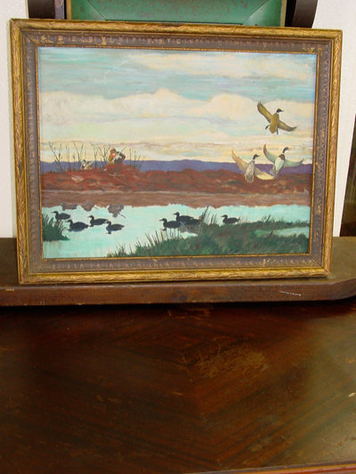 The Duck Hunt Original Oil On Board