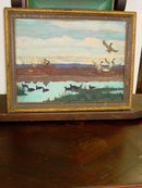 The Duck Hunt Original Oil On Board