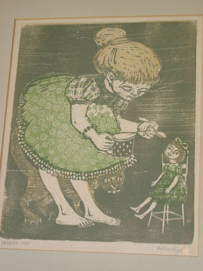 Carrot-Top Artist Signed Woodblock Print