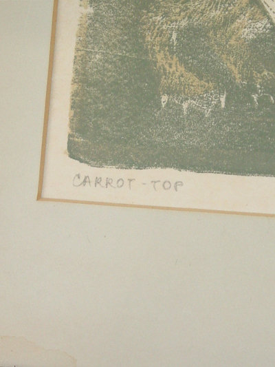 Carrot-Top Artist Signed Woodblock Print