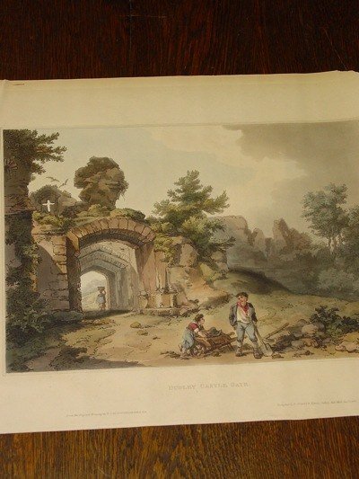 Dudley Castle Gate, William Pickett Engraving, R. Bowyer Publishing