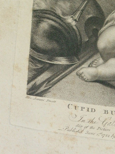 Cupid Burning Armour, G. White Engraving, Boydell Publisher