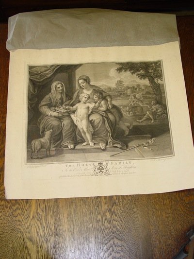 The Holy Family, J.K. Sherwin Engraving, Boydell Publishing