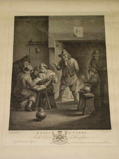 Boors at Cards, J. B. Michel Engraving, Boydell Publishing
