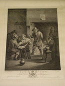 Boors at Cards, J. B. Michel Engraving, Boydell Publishing