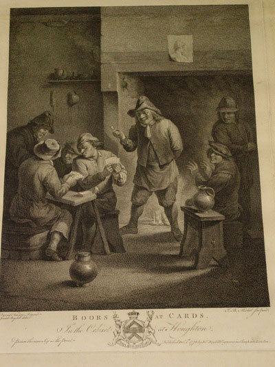 Boors at Cards, J. B. Michel Engraving, Boydell Publishing