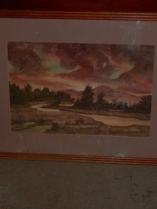 Big Sky Twilight Original Signed Rohn Watercolor