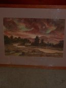 Big Sky Twilight Original Signed Rohn Watercolor