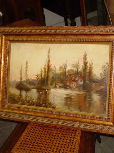 On the Lake Original Oil on Canvas