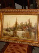 On the Lake Original Oil on Canvas