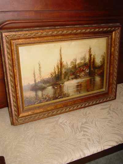 On the Lake Original Oil on Canvas
