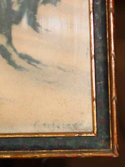 Wooded Winter's Reflection, Vintage Print