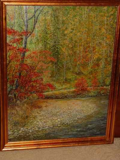 Along the Blue Ridge Trail, Original Murray Scott Signed Oil on Canvas