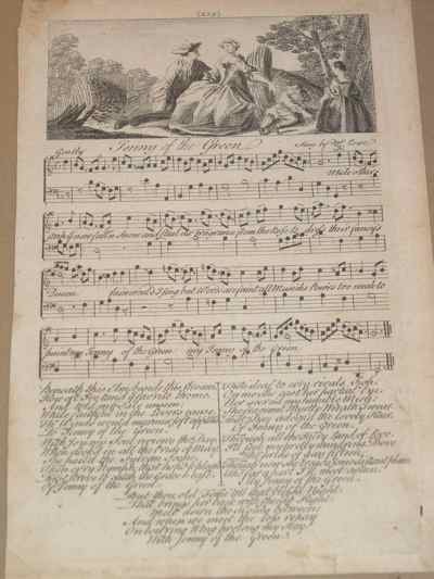 Jenny of the Green, Framed Antique Engraving