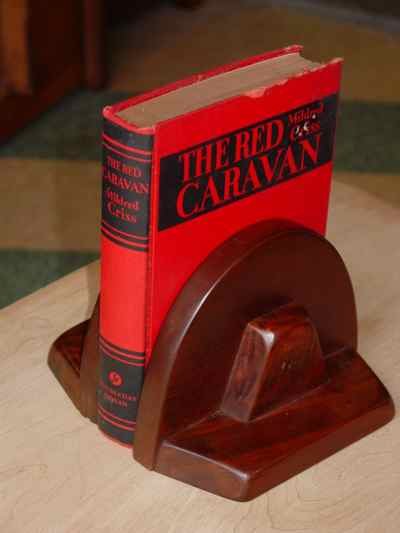 Set of Mid-Century Modern Solid Mahogany Bookends