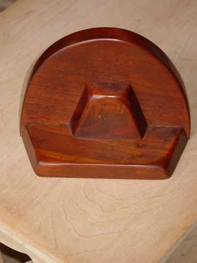 Set of Mid-Century Modern Solid Mahogany Bookends