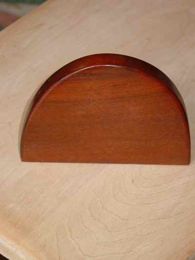 Set of Mid-Century Modern Solid Mahogany Bookends