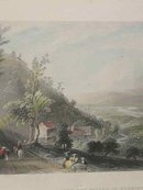 Descent Into The Valley of Wyoming (Pennsylvania) Antique Engraving