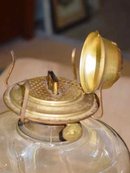 Vintage P&A Eagle Burner Pedestal Finger Oil Lamp