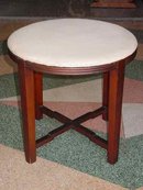 Art Deco Solid Cherry Vanity Stool