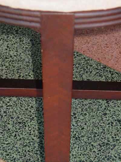 Art Deco Solid Cherry Vanity Stool