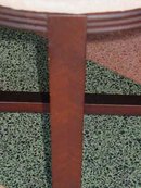 Art Deco Solid Cherry Vanity Stool