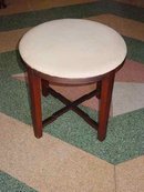 Art Deco Solid Cherry Vanity Stool