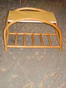 Mid-Century Modern Rattan Bamboo Side Table with Formica Top