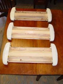Set of 3 Gill Glass & Fixture Co. Art Deco Milk Glass Light Fixtures