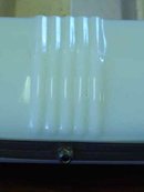 Set of 3 Gill Glass & Fixture Co. Art Deco Milk Glass Light Fixtures