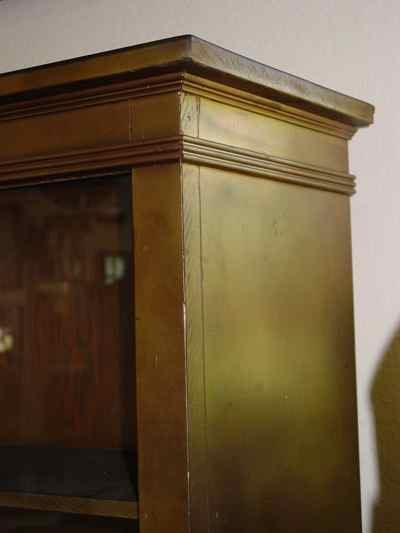 Solid Pine Antique Gold Painted Bookcase