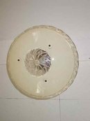 Vintage Pressed Glass Ceiling Mount Light Fixture