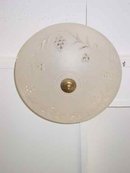 Vintage Pressed Glass Ceiling Mount Light Fixture