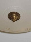 Vintage Pressed Glass Ceiling Mount Light Fixture