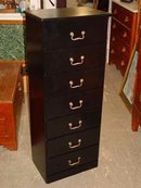 Painted Black Solid Pine Lingerie Chest