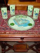 Aramco 3-Dimensional Glass Tray Beverage Set
