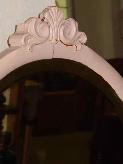 W.M.P. Company Antique Solid Maple Painted Framed Beveled Mirror