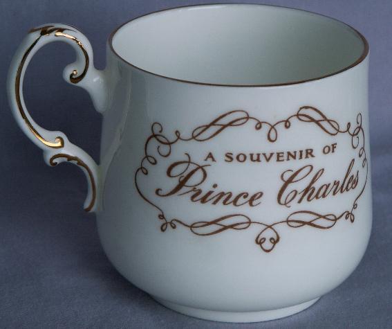 PRINCE CHARLES Porcelain Souvenir Cup & Bowl