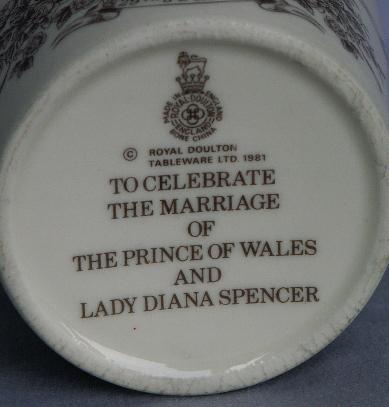 ROYAL DOULTON 1981 Royal Wedding Porcelain Beaker