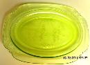 Parrot Depression Glass Platter - Glass