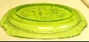 Parrot Depression Glass Platter - Glass
