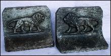 Bradley & Hubbard LION Cast Iron Bookends - Metalware