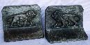 Bradley & Hubbard LION Cast Iron Bookends - Metalware