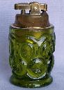 MOON & STARS Green Glass Lighter