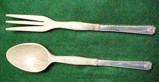 Bordeaux Wood Silver Salad Set - Sliver